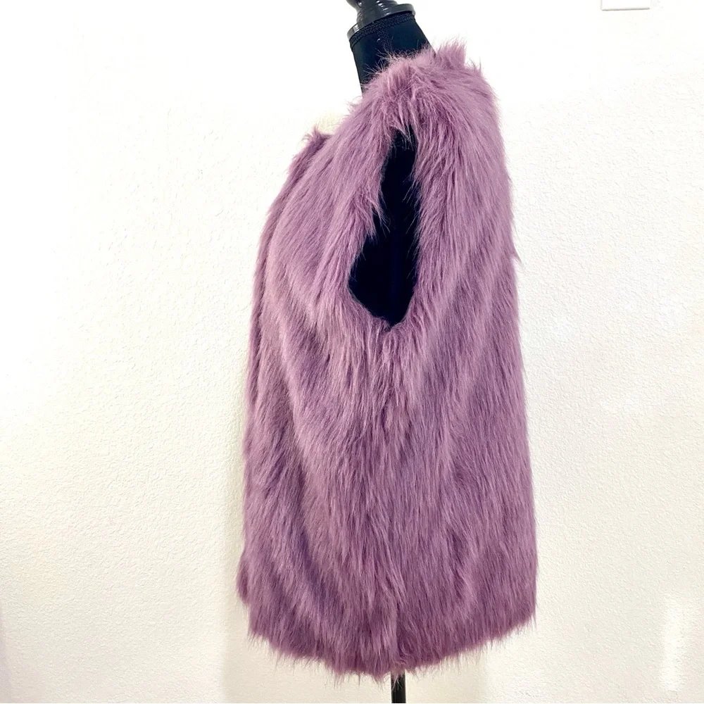 Not Fur Real‎ By Duffel Purple Faux Fur Vest, Club Style, Snow
